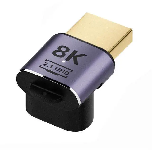 Alt view image 2 of 7 - Vszerda HDMI 8K Male to HDMI 2.1 Female Vertical 90 Degree Down Angled UHD Extension Adapter Support 8K 60hz HDTV
