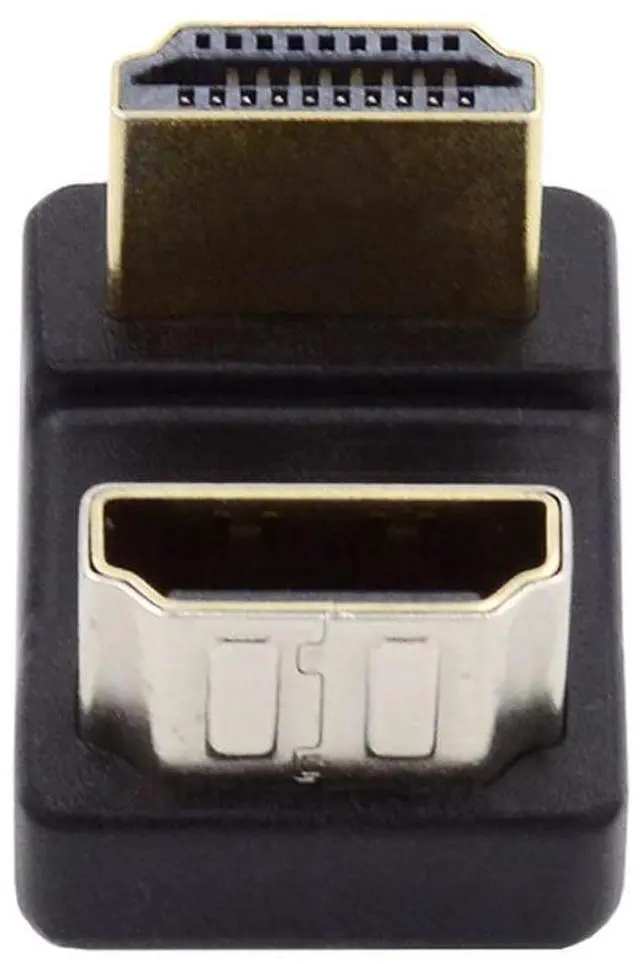 Main image of Vszerda 4K Standard HDMI 1.4 Converter, Port Savers Up 360 Degree Opposite U Shape Back Angled Male Type-A to HDMI Female Extension Adapter