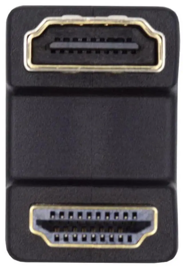Alt view image 2 of 7 - Vszerda 4K Standard HDMI 1.4 Converter, Port Savers Up 360 Degree Opposite U Shape Back Angled Male Type-A to HDMI Female Extension Adapter