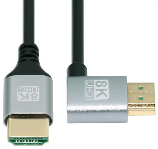 Main image of Vszerda 8K HDMI 2.1 Ultra Thin HDTV Cable 1m 4K Hyper Super Flexible Slim Cord Right Angled 90 Degree Type-A Male to Male for Computer HDTV Projector Home Theatre