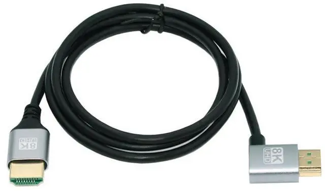 Alt view image 2 of 7 - Vszerda 8K HDMI 2.1 Ultra Thin HDTV Cable 0.5m 4K Hyper Super Flexible Slim Cord Right Angled 90 Degree Type-A Male to Male for Computer HDTV Projector Home Theatre