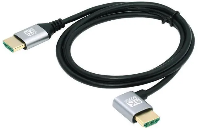 Alt view image 2 of 7 - Vszerda 8K HDMI 2.1 Ultra Thin HDTV Cable 0.5m 4K Hyper Super Flexible Slim Cord Left Angled 90 Degree Type-A Male to Male for Computer HDTV Projector Home Theatre