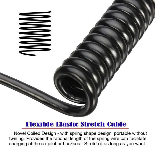 Alt view image 6 of 7 - Vszerda 4K 60hz HDMI 2.0 Male to HDMI Male Stretch Coiled Cable Up Angled 90 Degree Connector for HDTV Monitor Computer Laptop