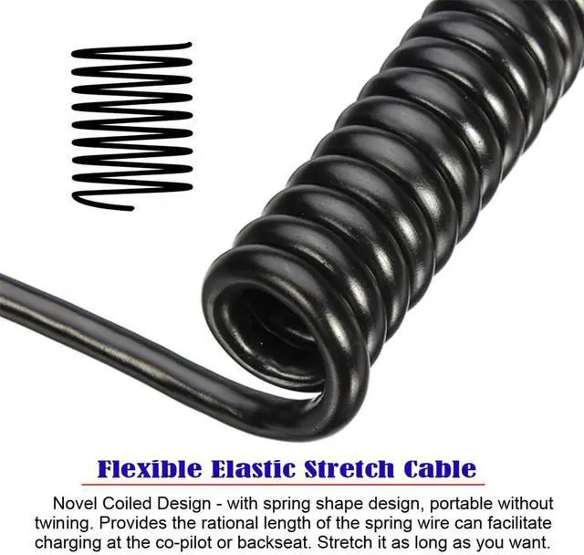 Alt view image 2 of 7 - Vszerda Left Angled HDMI 2.1 Male to HDMI Male Stretch Coiled Cable 90 Degree 8K 60hz 100cm for Monitor HDTV Computer Laptop