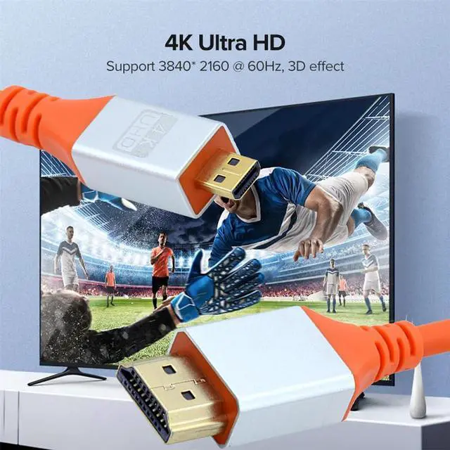 Alt view image 6 of 7 - Vszerda Micro HDMI 4K to HDMI Hyper Super Flexible Cord HDTV Cable Ultra Soft High Flex High Speed Type-A Male to Male for Computer 0.5m