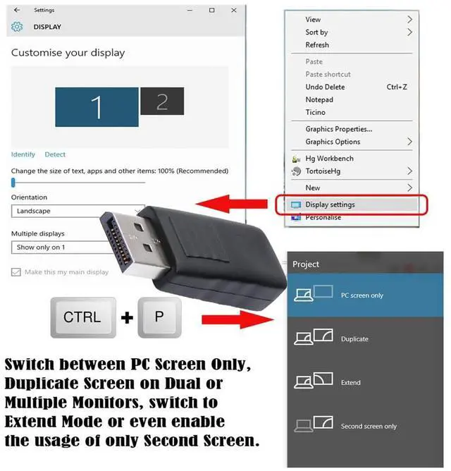 Alt view image 3 of 7 - Vszerda DP 4K@17hz Virtual Display Adapter DP Displayport Dummy Plug Headless Ghost Display 2560x1600p@60Hz
