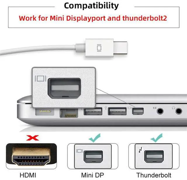 Alt view image 4 of 7 - Vszerda MINIDP 4K@17hz Virtual Display Adapter Mini DP Displayport Dummy Plug Headless Ghost Display 2560x1600p@60Hz