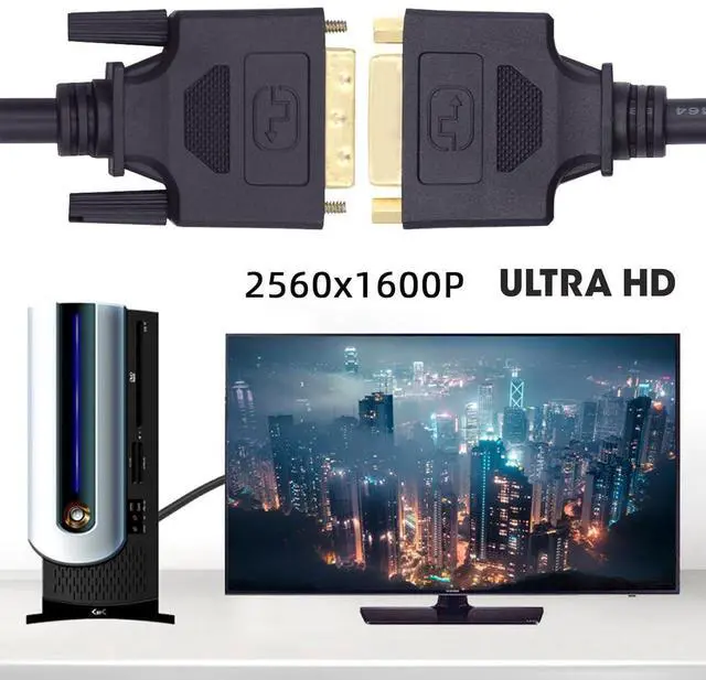 Alt view image 4 of 7 - Vszerda DVI 24+1 Male to Female Extension Cable 1.64FT/50cm, DVI-D Dual Link Digital Video for Monitor Graphics Card