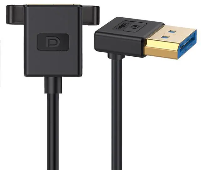 Main image of Vszerda Up Angled DisplayPort 1.4 Ultrafine DP Male to Female Extension Cable 8K 60hz 4K 144hz for Graphics Card Desktop Laptop Monitor 30cm