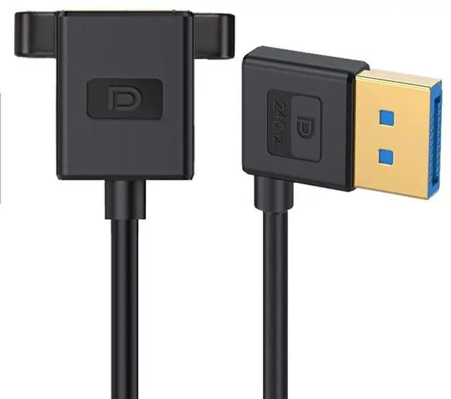 Main image of Vszerda Right Angled DisplayPort 1.4 Ultrafine DP Male to Female Extension Cable 8K 60hz 4K 144hz for Graphics Card Desktop Laptop Monitor 30cm