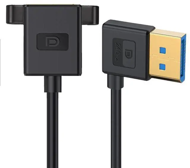 Main image of Vszerda Left Angled DisplayPort 1.4 Ultrafine DP Male to Female Extension Cable 8K 60hz 4K 144hz for Graphics Card Desktop Laptop Monitor 30cm