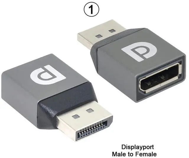 Alt view image 7 of 7 - Vszerda 2pcs/Set DisplayPort 1.2 4K 60hz to DP Extension Adapter Male Female Ultra-HD UHD for Video PC Laptop TV