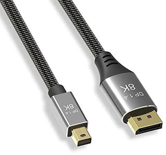 Alt view image 7 of 7 - Vszerda DisplayPort 1.4 8K 60hz Cable Ultra-HD UHD 4K 144hz Mini DP to DP Cable 76804320 for Video PC Laptop TV (2.0M)