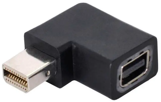 Alt view image 2 of 7 - Vszerda 8K 60hz Angled Mini DisplayPort 1.4 Male to DP Female Adapter Ultra-HD UHD 144hz 7680 * 4320 for Video PC Laptop Monitor