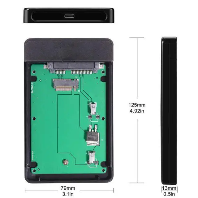 Alt view image 4 of 7 - Vszerda USB-C Type-C to SATA Adapter 20+6Pin Thinkpad X1 Carbon SSD Converter Hard Disk Case Enclosure