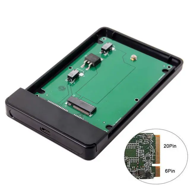Alt view image 5 of 7 - Vszerda USB-C Type-C to SATA Adapter 20+6Pin Thinkpad X1 Carbon SSD Converter Hard Disk Case Enclosure
