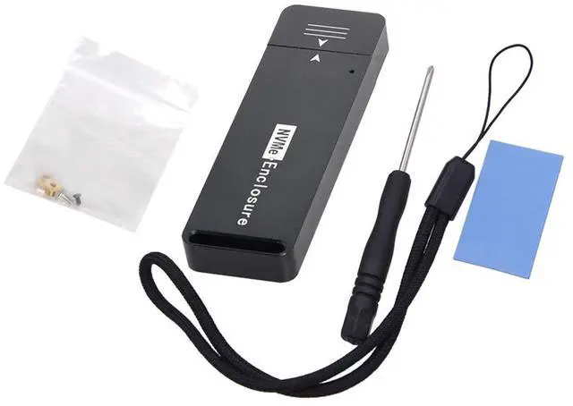 Alt view image 4 of 7 - Vszerda USB 3.1 Gen2 10Gbps to NVME PCI-E M-Key Solid State Drive External Enclosure 2230/2242mm