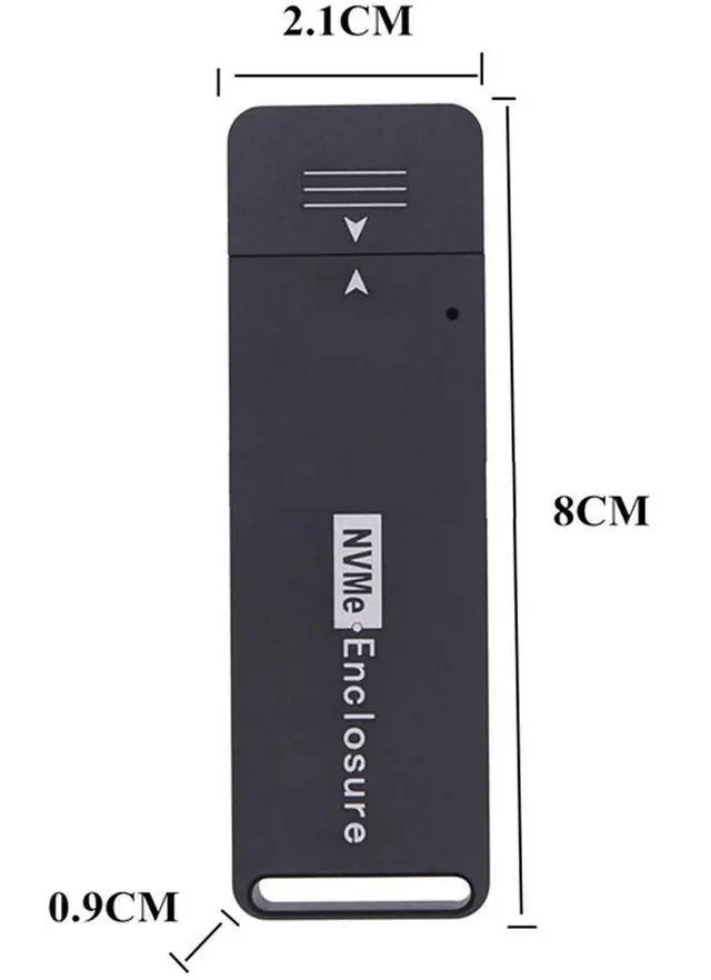 Alt view image 6 of 7 - Vszerda USB 3.1 Gen2 10Gbps to NVME PCI-E M-Key Solid State Drive External Enclosure 2230/2242mm