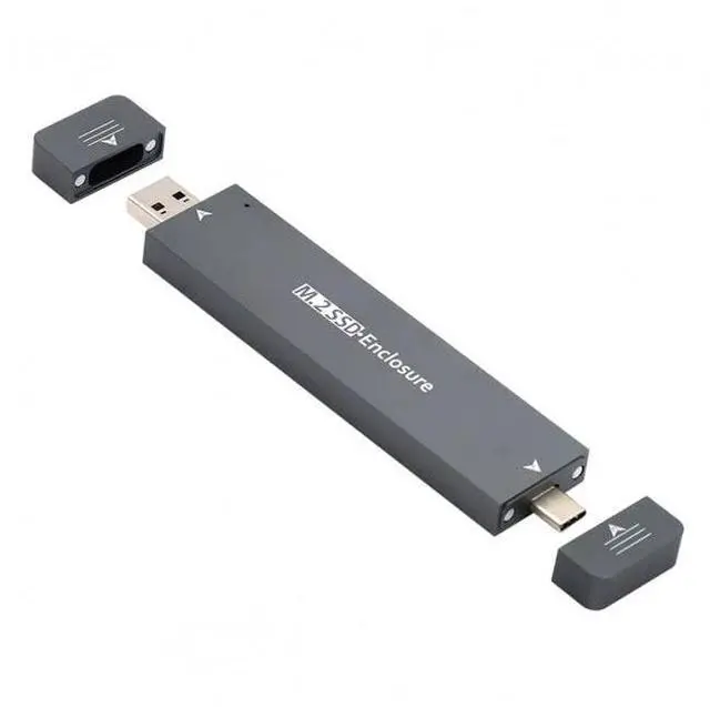 Alt view image 3 of 7 - Vszerda Type-C USB3.0 to Combo NVME M-Key M.2 NGFF SATA SSD PCBA Case 2280/2242/2230mm Adapter RTL9210B Chipset