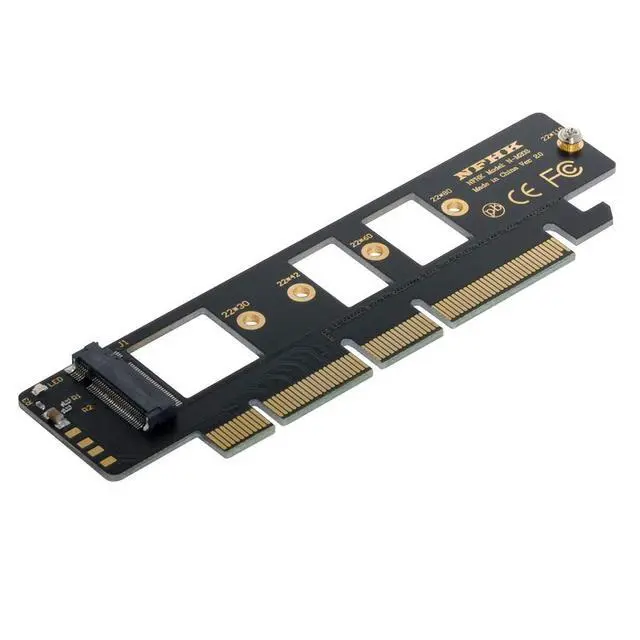 Alt view image 4 of 7 - Vszerda NGFF M.2 M-Key NVME AHCI SSD to PCI-E 3.0 16x 4X Adapter for 110mm 80mm SSD