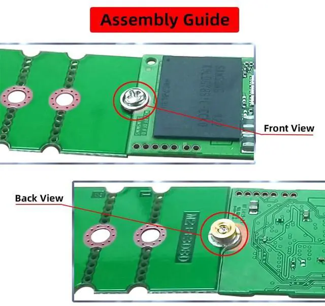 Alt view image 6 of 7 - Vszerda 2pcs/lot M.2 NGFF NVME M2 Extension Adapter Brackets Transfer 2230 2242 2260 2280 Change to Long Size SSD Soild Hard Disk Converter Frame