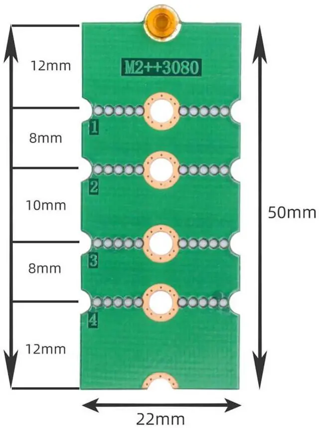 Alt view image 5 of 7 - Vszerda 2pcs/lot M.2 NGFF NVME M2 Extension Adapter Brackets Transfer 2230 2242 2260 2280 Change to Long Size SSD Soild Hard Disk Converter Frame