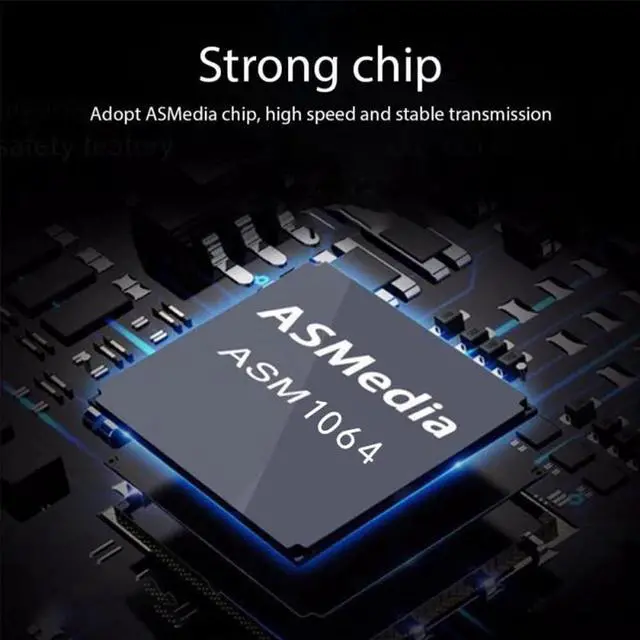 Alt view image 7 of 7 - Vszerda High-Speed 4 SATA NGFF Key B+M SSD to PCI-E 1x Motherboard Desktop Adapter SSD Card ASM1064 2280 with Hot Swap