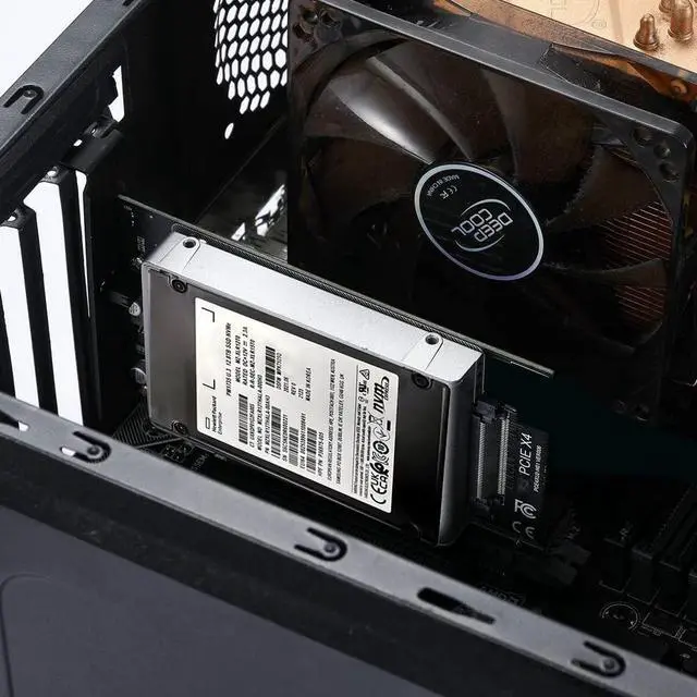 Alt view image 7 of 7 - Vszerda PCI-E 4.0 X4 Lane to NVMe PCIe SSD U.3 U3 Kit SFF-8639 Host Adapter for Motherboard PM1735