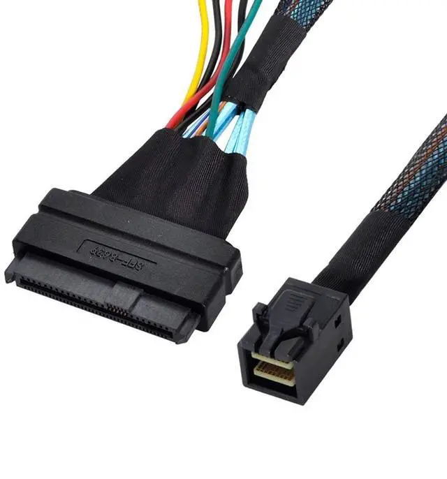 Alt view image 5 of 7 - Vszerda U.2 U2 SFF-8639 NVME PCIe SSD Cable for Mainboard Intel SSD 750 p3600 p3700 M.2 SFF-8643 Mini SAS HD