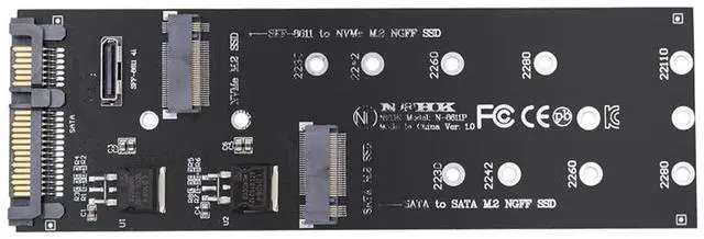 Main image of Vszerda Oculink SFF-8612 8611 to U.2 Kit M-Key to NVME PCIe SSD and NGFF to SATA Adapter for Mainboard