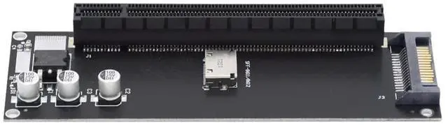 Alt view image 2 of 7 - Vszerda SFF-8612 SFF-8611 Oculink to PCIE PCI-Express 16x 4X Adapter with SATA Power Port for Mainboard Graphics Card