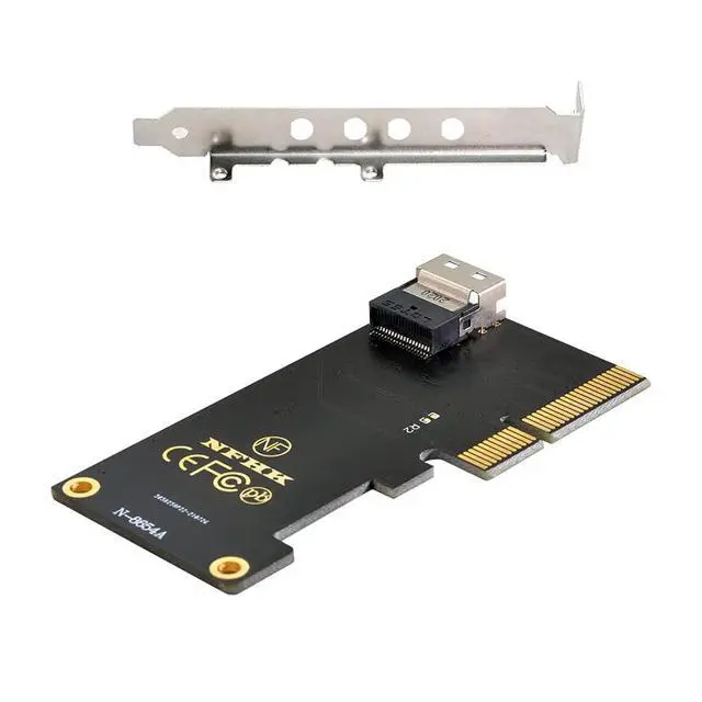 Alt view image 2 of 7 - Vszerda PCI-E 4X to U.2 U2 Kit SFF-8639 to SFF-8654 Slimline SAS NVME PCIe SSD Adapter for Mainboard