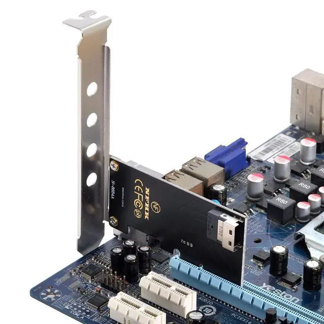 Alt view image 5 of 7 - Vszerda PCI-E 4X to U.2 U2 Kit SFF-8639 to SFF-8654 Slimline SAS NVME PCIe SSD Adapter for Mainboard