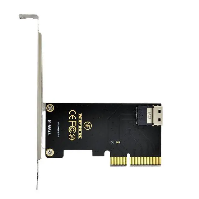 Alt view image 3 of 7 - Vszerda PCI-E 4X to U.2 U2 Kit SFF-8639 to SFF-8654 Slimline SAS NVME PCIe SSD Adapter for Mainboard