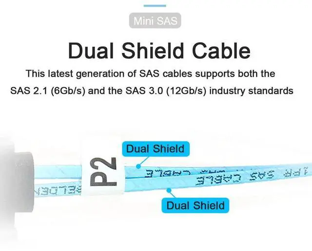 Alt view image 4 of 7 - Vszerda 70cm Internal Mini SAS 36Pin SFF-8087 to Mini SAS 36pin SFF-8087 Server Hard Disk Raid Data Cable