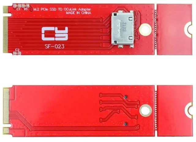 Alt view image 2 of 7 - Vszerda PCI-E 3.0 PCI-Express 4.0 NVME M.2 M-Key to Oculink SFF-8612 SFF-8611 Host Adapter for PCIe U.2 eGPU SSD 2260 2280