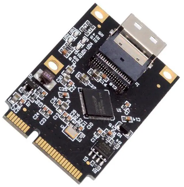 Main image of Vszerda Mini PCI-E PCI Express to Slimline SFF-8654 SATA 3.0 Four Ports Adapter Expansion Converter 6Gbps Disk Extension Card for SSD