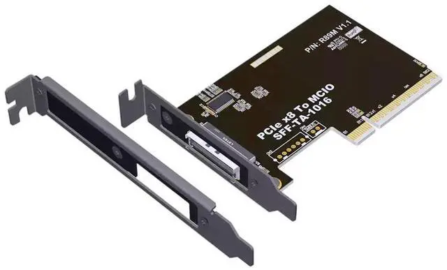 Main image of Vszerda MCIO 8i External Mini Cool Edge IO SFF-TA-1016 to PCI-Express 8X PCIE5.0 VROC Adapter for Mainboard SSD Graphics Card