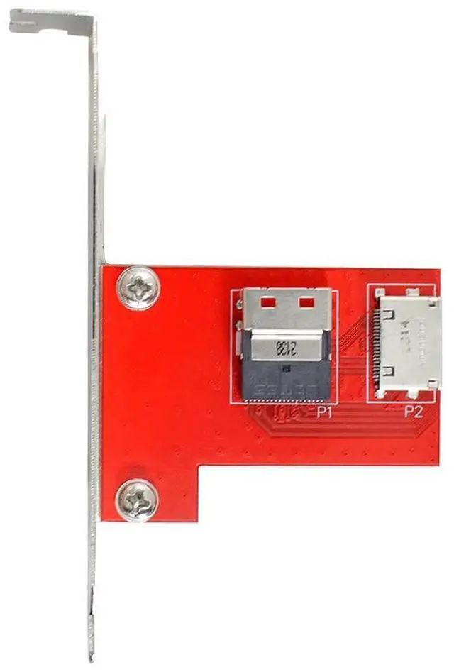 Main image of Vszerda PCI-Express 4.0 Slimline SAS SFF-8654 to Oculink SFF-8611 SFF-8612 PCBA Female Adapter with Bracket