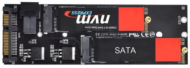 Alt view image 4 of 7 - Vszerda SFF-8643 to U2 Kit NGFF M-Key to HD Mini SAS NVME PCIe SSD SATA Adapter for Motherboard