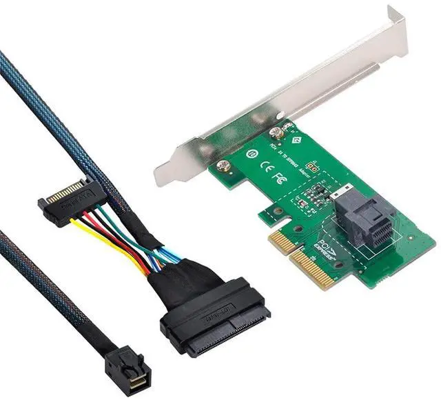 Main image of Vszerda PCI-E 3.0 4.0 to SFF-8643 Card Adapter and U.2 U2 SFF-8639 NVME PCIe SSD Cable for Mainboard SSD