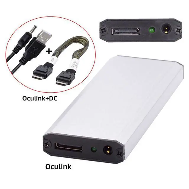 Alt view image 6 of 7 - Vszerda Oculink SFF-8612 SFF-8611 to M.2 M-Key NGFF to NVME PCIe SSD 2280 Portable SSD Enclosure Adapter for Mainboard PCI-E SSD