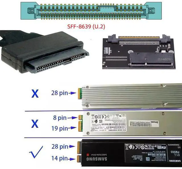 Alt view image 2 of 7 - Vszerda Upgrade Storage SSD Adapter U.2 SFF-8639 to NVMe Ruler 1U GEN-Z EDSFF 2C 8X Converter for Short SSD PM983 E1.L Carrier
