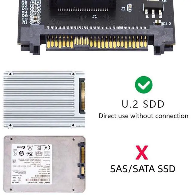 Alt view image 5 of 7 - Vszerda Upgrade Storage SSD Adapter U.2 SFF-8639 to NVMe Ruler 1U GEN-Z EDSFF 2C 8X Converter for Short SSD PM983 E1.L Carrier