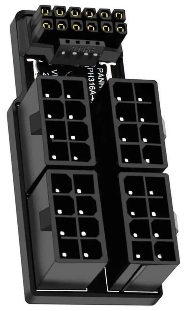 Main image of Vszerda PCIe 5.0 Power Modular Adapter to Four ATX 8P 16Pin(12+4) 12VHPWR Connector Down Angled 90 Degree for 4080 5090TI Graphics Card