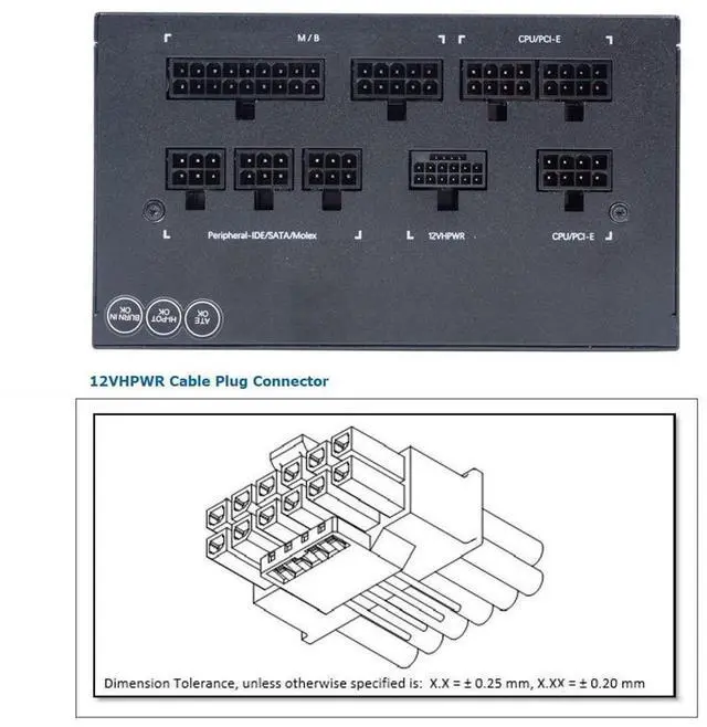 Alt view image 7 of 7 - Vszerda ATX3.0 GPU PCI-E 5.0 Connector, 90 Degree Down Angled 12V HPWR Power Modular to Three ATX 8P Adapter for 4080 5090TI 12+4P Graphics Card