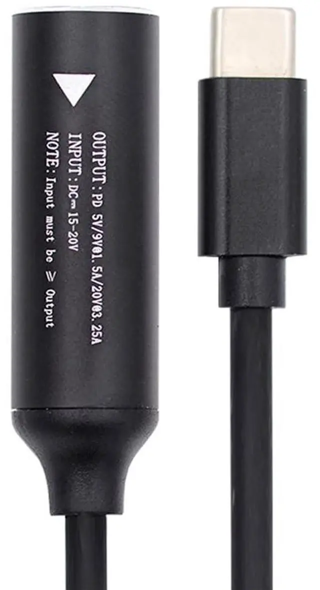 Alt view image 2 of 7 - Vszerda USB-C Type-C to DC Jack 4.8x1.7mm Input Power Cable Plug Charge Cord for Laptop Phone PD9V 15V 20V