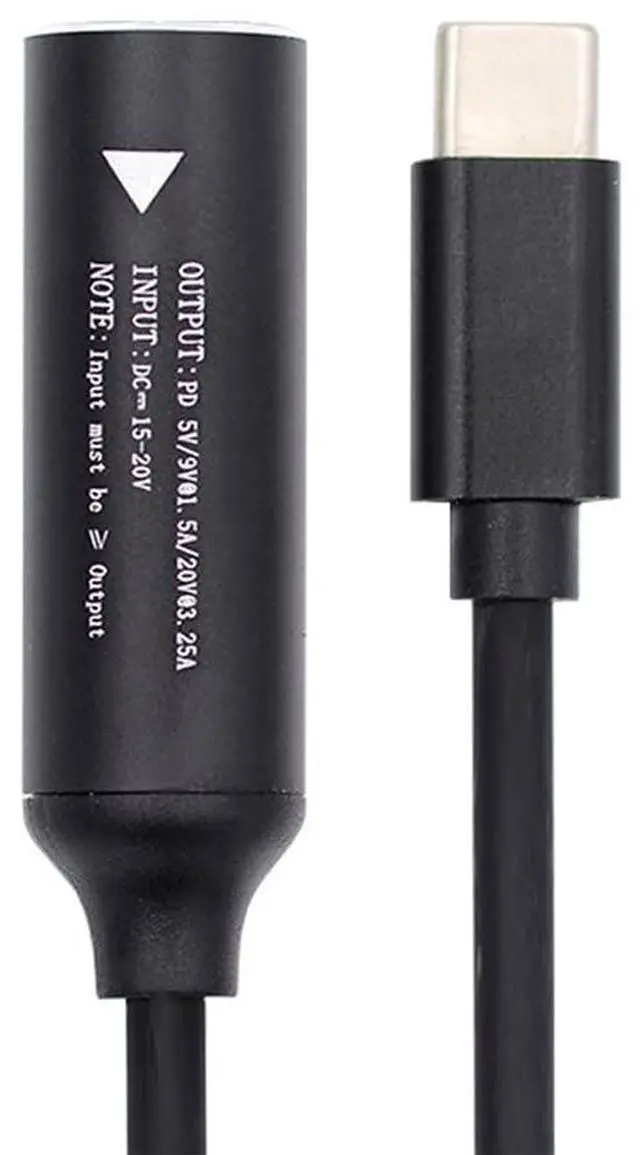 Alt view image 2 of 7 - Vszerda USB-C Type-C to DC Jack 5.5x1.7mm Input Power Cable Plug Charge Cord for Laptop Phone PD9V 15V 20V