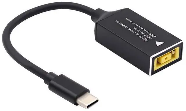 Alt view image 2 of 7 - Vszerda USB-C Type-C to Rectangle Jack Thinkpad X1 Input Power Cable Plug Charge Cord for Laptop Phone PD9V 15V 20V