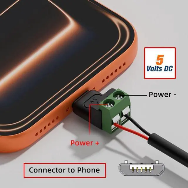 Alt view image 3 of 7 - Vszerda 5pcs/Set Micro USB 5Pin Male to 2Pin Terminal Fast Charge Adapter DIY OEM Repair Solderless Connector DC 5V USB2.0 Power